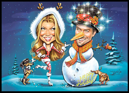 Fergie, Josh Duhamel, Holiday Card Fergie, Josh Duhamel, Holiday Card